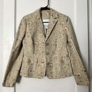 Blazer, funky pattern. Stitched details.